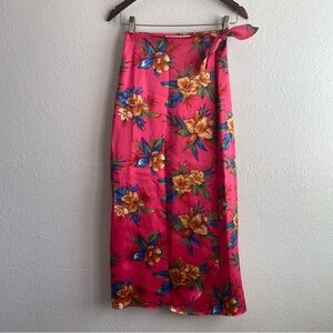 Vintage Victoria's Secret Silk Floral Wrap Skirt Sarong